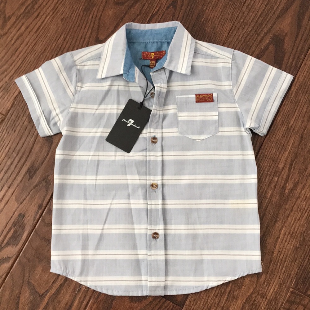 7 for all mankind size 24 months button-up